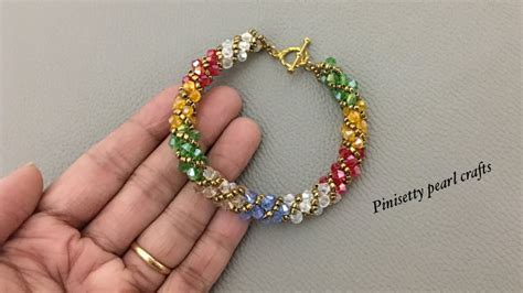 How To Make Crystal Spiral Rope Braceletbicones Multi Color Twisted Rope Tutorialrope Bracelet