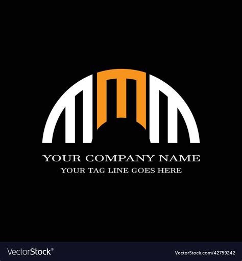 Mmm letter logo creative design with graphic Vector Image 