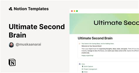 Ultimate Second Brain Template By Ultimate Second Brain Notion Template