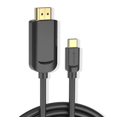 Vention Hdmi K Usb Tipo C Cabo Conversor Hdmi Macho M Preto