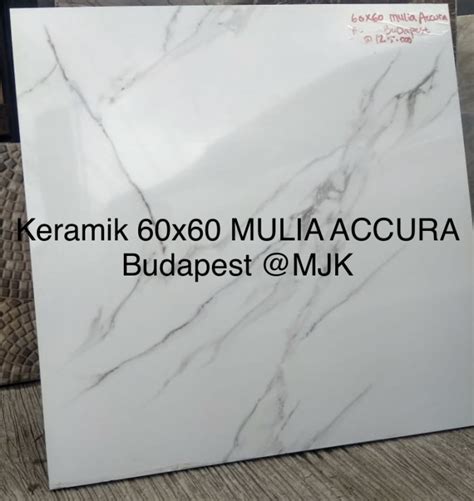 Jual Keramik X Mulia Accura Budapest Motif Putih Carrara Kab