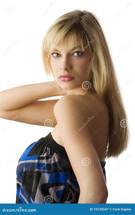 Verticale blonde de fille image stock Image of tête 10730347