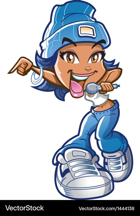 Girl Rapper Royalty Free Vector Image VectorStock