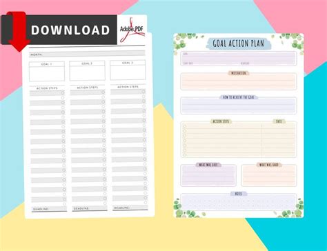 Weekly Goals Printable Template Goal Setting Insert Personal - Etsy | Life goals future, Goals ...