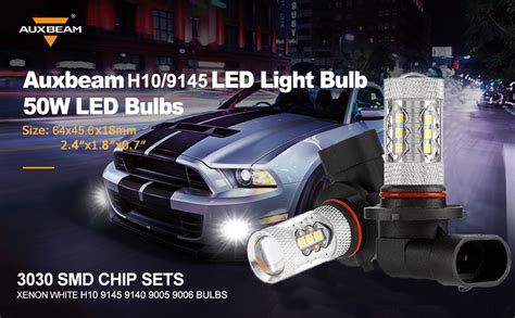 Amazon Auxbeam H Led Fog Light Bulbs K Xenon