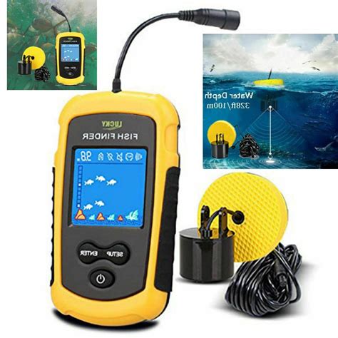 Portable Fish Finder W Depth Sonar LCD Display