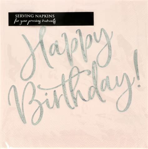 PARTYDECO Serwetki 3 Warstwowe Happy Birthday Wym 33 X 33 Cm 20