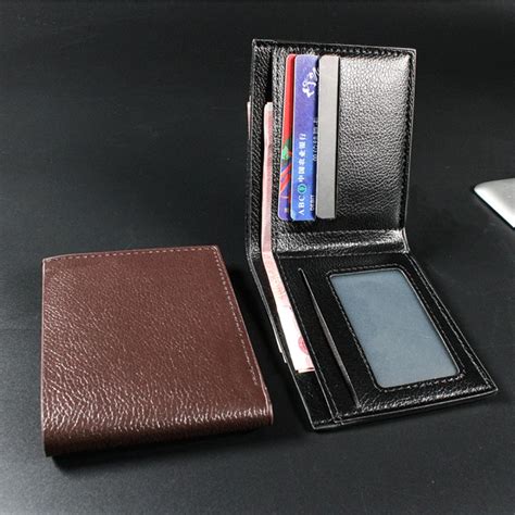 Men Wallets Pu Leather Cowhide Slim Money Credit Id Cards Holder Purses