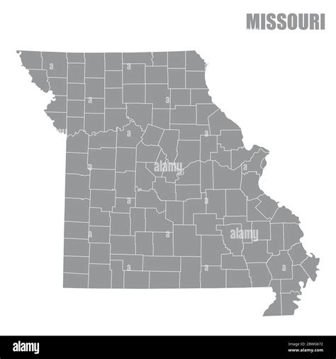 Missouri County Map Stock Vector Image And Art Alamy