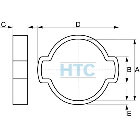 Two Ear Hose Clamp W Zinc Coated Steel