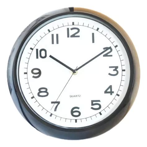 Reloj Pared Retro Plastico Con Segundero Negro Cm Diam Color Del