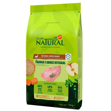 Guabi Natural Ração para Cães Sênior de Porte Médio e Grande Sabor