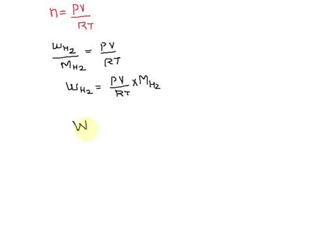 Solved The Hydrogen Gas Formed In A Chemical Reaction Is Collected