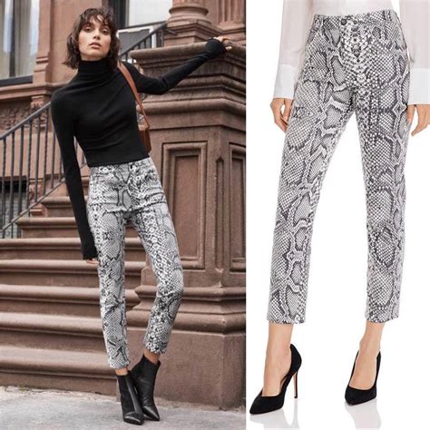 Show Your Wild Side In These Coated Snakeskin Jeans These Cropped