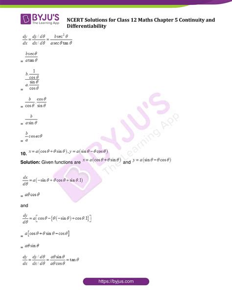 Ncert Solutions For Class Maths Chapter Continuity And