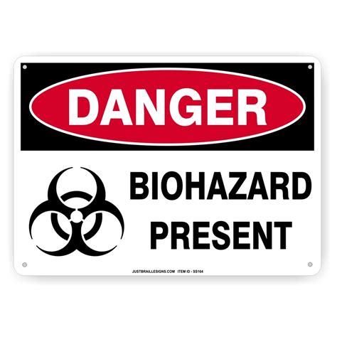 Biohazard Danger Safety Sign with Biohazard Symbol