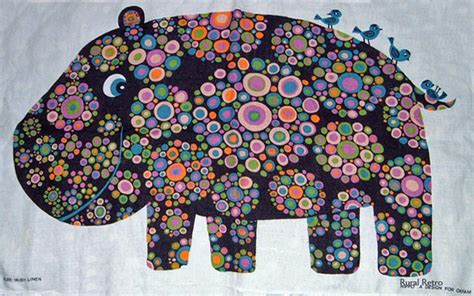 Vintage Oxfam Hippo Tea Towel Multicoloured Vintage Oxfa Flickr