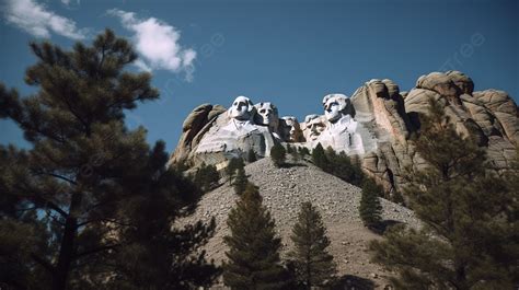 Fondo Al Estilo De Los Fallos De Vídeo Fondo Imagen Del Monte Rushmore