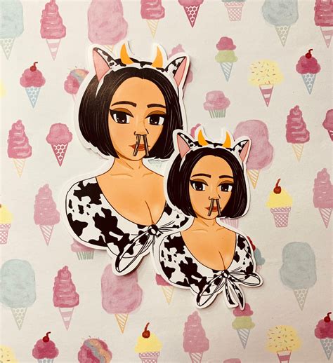 Doja Cat Moo Glossy Die Cut Sticker Sizes 3 1x2in4x2 4in Etsy