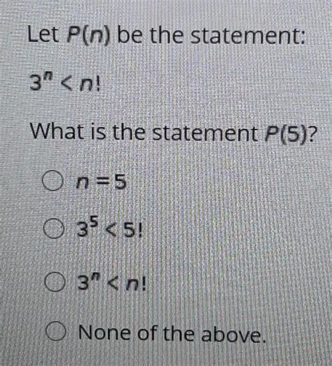 Solved Let P N Be The Statement 3 Chegg