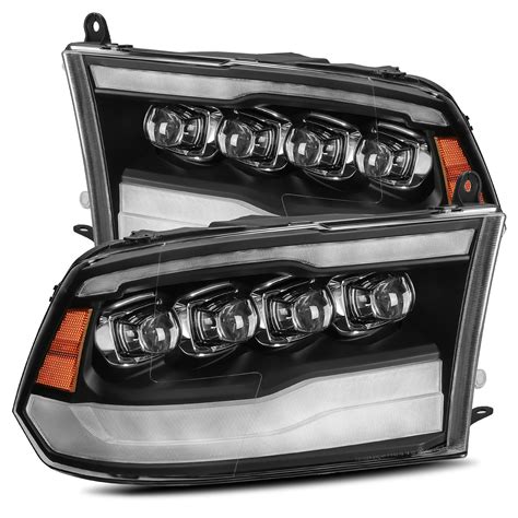 09 18 Ram Nova Series Projector Headlights Black Alpharex Projector