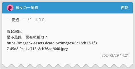 彼女の一尾狐 西斯板 Dcard