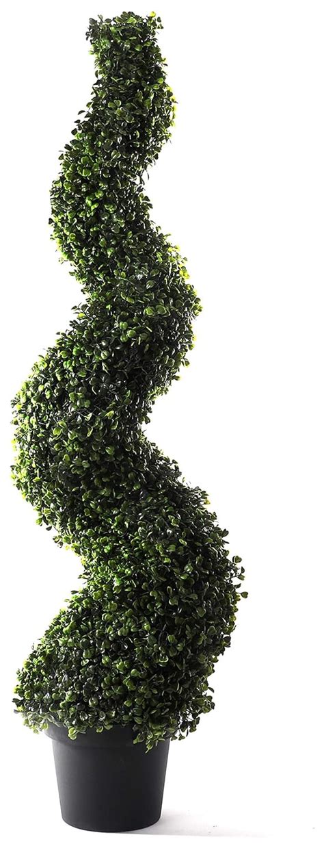 Artificial Spiral Topiary Tree 4 Spiral Boxwood Indoor Outdoor