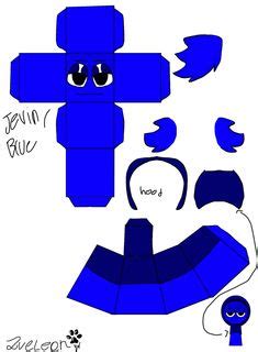 Sprunki Papercraft Jevin Blue MY STYLE En 2024