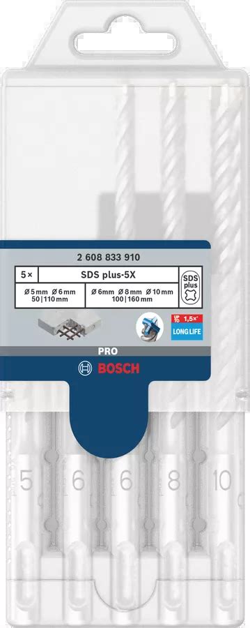 Conjunto De Brocas Para Martelo PRO SDS Plus 5X Bosch Professional