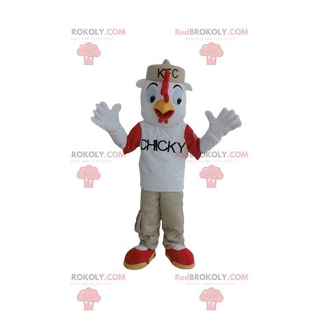 KFC chicken mascot, dressed chicken costume