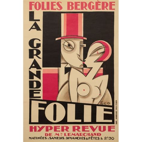 Affiche Ancienne Maurice Picaud Folies Berg Re La Grande Folie