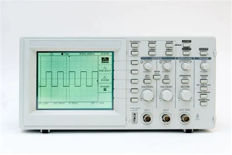 Digital oscilloscope with square wave on the screen Stock Photo by ...