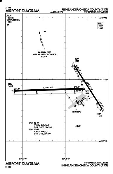 What Is The Iata Code For Rhinelander Oneida County Airport | RHI RHI KRHI