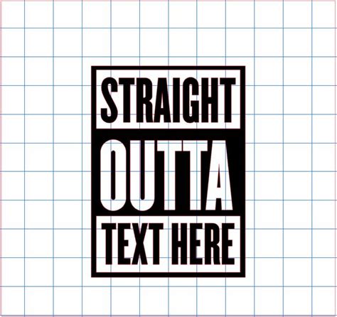 Custom STRAIGHT OUTTA Sticker "your text here" - Shays Sticker Shop