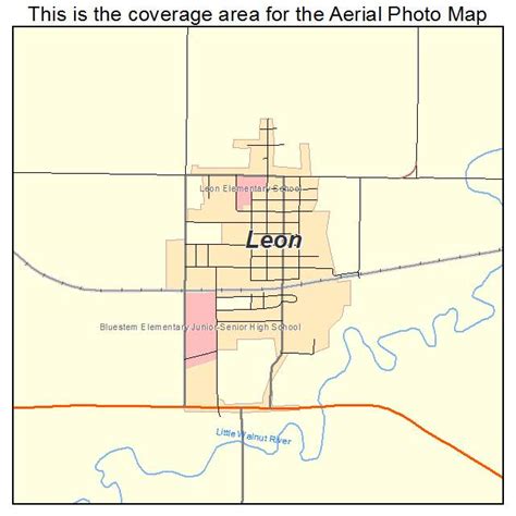 Aerial Photography Map of Leon, KS Kansas