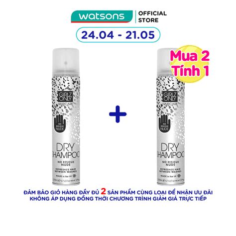 Dầu Gội Khô Girlz Only No Residue Nude Không Cặn 200ml Shopee Việt Nam