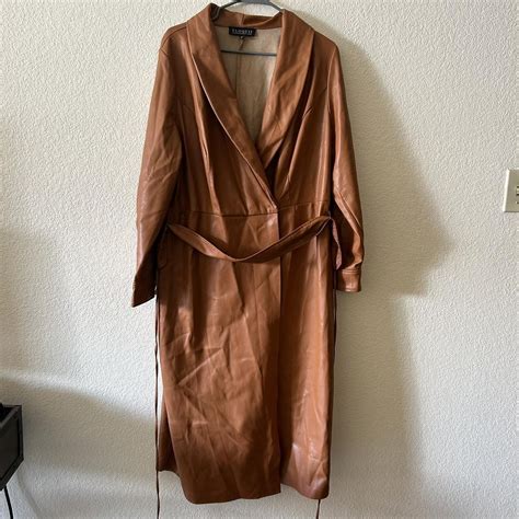 Eloquii Women S Tan And Brown Dress Depop