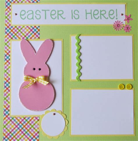 Easter Is Here X Premade Scrapbook Pages Easter Layout Spring