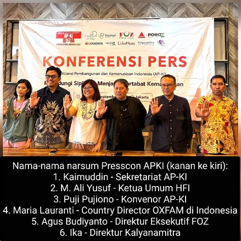 aliansi pembangunan kemanusiaan indonesia ap ki serukan