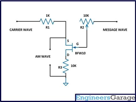 Amplitude Modulation And Demodulation Circuit Diagram Using