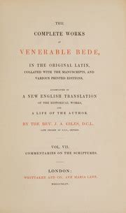 The Complete Works Of Venerable Bede In The Original Latin Bede