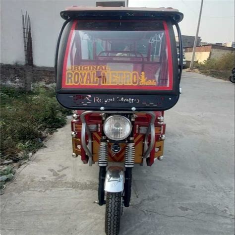 Seater Red Electric Rickshaw Vehicle Capacity Driver Seat At