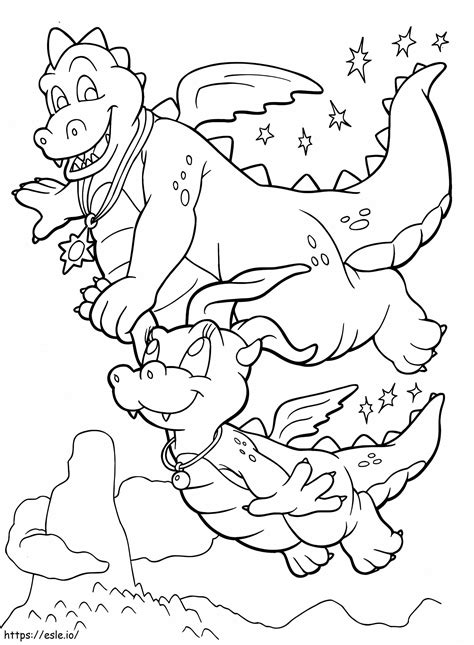 Ord And Cassie In The Sky Coloring Page