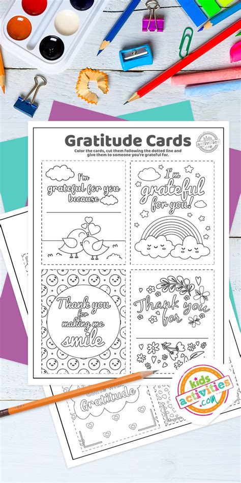 Cutest Gratitude Cards For Kids Coloring Pages | Kids Activities Blog ...