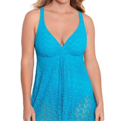 Swim Solutions Swim Nwt Swim Solutions Womens Tummy Control Flyaway Swimdress Sizes 86w 13