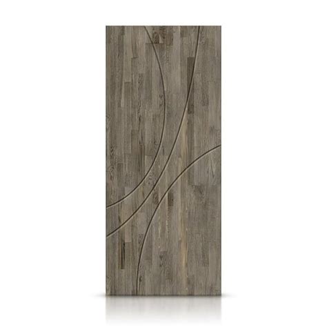 Calhome In X In Hollow Core Weather Gray Stained Pine Wood