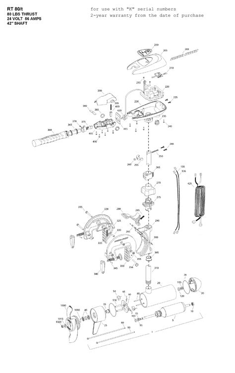 Minn Kota Riptide 80t Parts - 2010 from FISH307.com