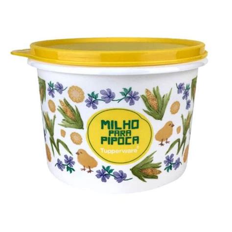 Tupper Caixa Milho Para Pipoca Floral Kg Tupperware Original