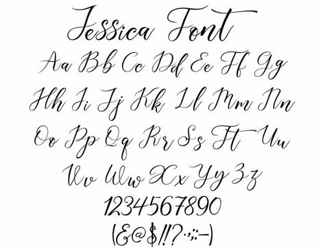 the font and numbers in this handwritten script are all black with ...