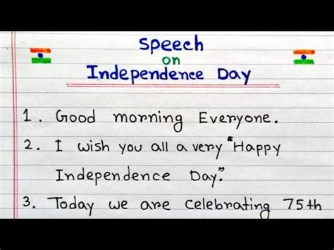 independence day speech  english  august speech  english